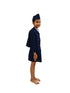 BookMyCostume Airline Air Hostess Kids Fancy Dress Costume for Girls - Blue